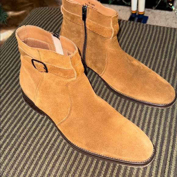 Johnston & Murphy mens suede zip up boots sz 11 - Picture 2 of 4